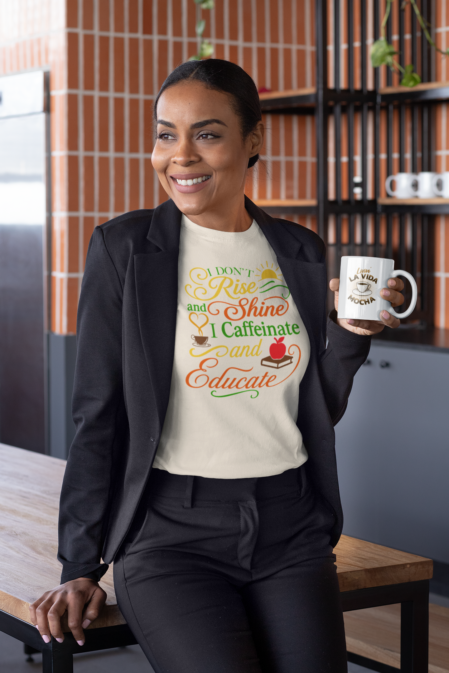 Caffeinate and Educate Unisex T-Shirt